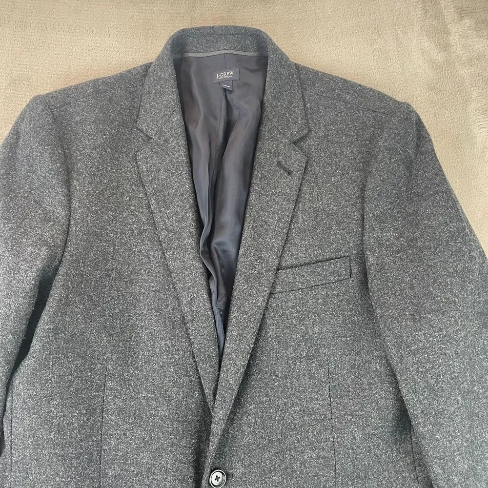 J. Crew Ludlow Sport Coat Jacket 42L‎ Gray 100% Wool Yorkshire Moon Tweed